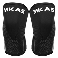 Protège-coudes et genouillères en néoprène antidérapant de 7 mm, compression personnalisable pour les squats, les soulevés de terre, la musculation, la gym et l'entraînement physique