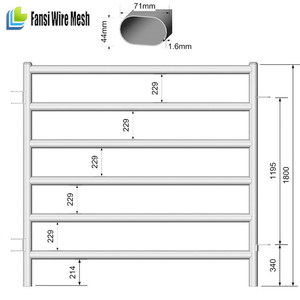 Robuste 2,1m X 1,8m Feuerverzinkte Stahl-Pferdezaun-Paneele, Tragbar und Umweltfreundlich für Landwirtschaft und Vieh - Product Image 6
