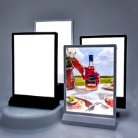 Vente en gros de boîtes lumineuses LED rectangulaires rechargeables A4/A5, panneau publicitaire de table, affichage de menu LED pour restaurant, café, boutique