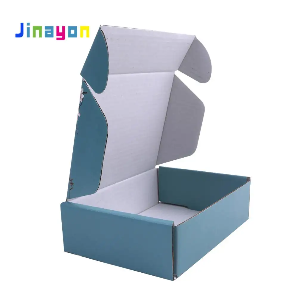 Jinayon özel Logo baskı posta gönderim kutusu oluklu nakliye katlanabilir kutu ambalaj