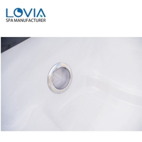 LOVIA Jacuzzi extérieur moderne de luxe, bain à remous extérieur pour 4 personnes, bain à remous hydrothérapeutique, baignoire écoénergétique