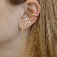 ZUOLA Novedad: Set de Pendientes de Oro Real de 18k con Anillo Liso y Zirconia, Joyería de Seis Piezas, Modelos Personalizados