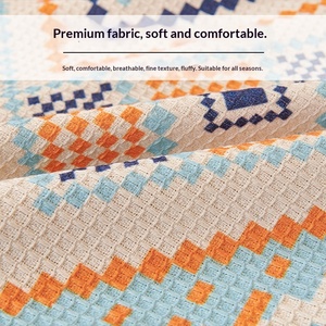 Manta <span class=keywords><strong>de</strong></span> sofá <span class=keywords><strong>de</strong></span> chenilla estilo bohemio DL, suave y afelpada con flecos, decoración boho para el hogar, funda <span class=keywords><strong>de</strong></span> sofá al por mayor para sala <span class=keywords><strong>de</strong></span> estar OEM - Product Image 2