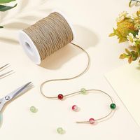 Cordon en coton ciré de 1 mm pour macramé, perlage, fabrication de bracelets et colliers, fournitures d'artisanat vestimentaire, longueur de 100 yards, personnalisable