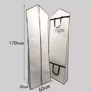 Sac de vêtement de luxe de haute qualité pour robe longue avec fenêtres transparentes, housse personnalisée directe d'usine pour robes de mariée, pliable - Product Image 2