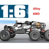 Voiture RC de cascade en métal 68 cm, 6 roues motrices, haute vitesse, puissante, en métal moulé sous pression, télécommande 4 canaux, jouet pour adultes de niveau intermédiaire, chargeur 30 m