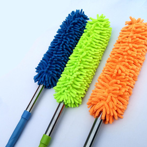 Retractable Stainless Steel Chenille <b>Duster</b> 96x6cm Rectangle Head For Car And Home Cleaning - Product Image 1