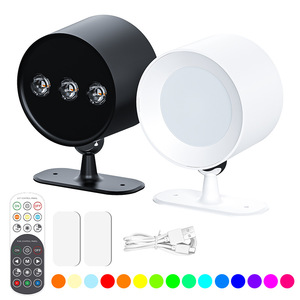 ไฟกลางคืน LED 15สีรีโมทคอนโทรลมินิพีซีสปอตไลท์ชาร์จไฟแม่เหล็กสไตล์การออกแบบที่ทันสมัยสำหรับบ้านแมวและเอฟเฟกต์ดวงตา - Product Image 2