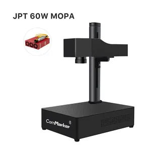 Commarker lazer Mopa işaretleme makinesi 2.5D oyma makinesi 60W Metal renk derin uzunluk takı bakır gümüş için kazımayı