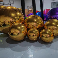 Grande boule miroir gonflable en PVC colorée de Noël pour extérieur, sphère miroir gonflable pour fêtes et événements