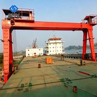 Grue portique à couvercle coulissant avec treuil hydraulique pour navire porte-conteneurs 20-50 tonnes, contrôle PLC, certifiée CE BV CCS, fabricant