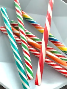 Colorful Christmas Twist Candy Cane Stick Sweet Fruit Stick Candy Cane Customized Candy Cane Stick