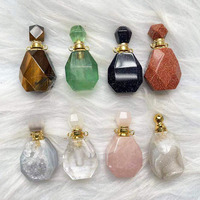 Bouteille de parfum en cristal, Unique, Quartz, pierre d'agate, vente en gros, 5 pièces