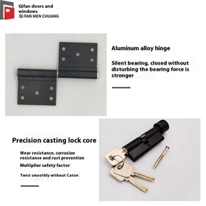 ประตูห้องนอนแบบเปิดเดี่ยว อลูมิเนียมทั้งบาน ผลิตตามสั่งจาก Foshan กันความชื้นและเสียง ปราศจากฟอร์มาลดีไฮด์ - Product Image 4