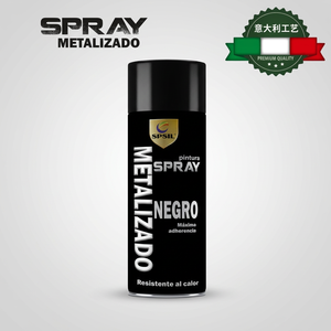 <b>Black</b> Metallic <b>Spray</b> <b>Paint</b> 200ml Heat Resistant for Surfaces - Product Image 1