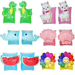 Dessin animé gonflable natation crabe enfants brassards flotteurs bébé natation bras anneau lumière flottant manches nager Double bras anneau - Product Image 2
