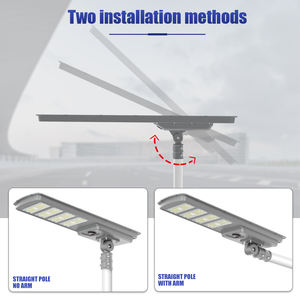 BOSUNソーラーパネル街路灯IP65屋外防水オールインワンソーラー街路灯2つの設置方法 - Product Image 3