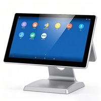 ED60 Sistema POS Todo en Uno con Pantalla Dual de 15.6 Pulgadas, Multi-Interfaz, Aluminio, Caja Registradora Electrónica, Windows y Android