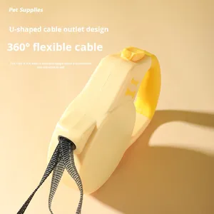 Ausziehbare Hundeleine mit Reflektierender Funktion für Kleine und Mittlere Hunde 3m Lang Verhedderungsfrei Einhandbremse - Product Image 4