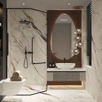 Dalles de pierre frittée en quartz artificiel poli à veines, grand format 1000x3000x9mm, haute qualité, pour revêtement de sol