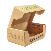 Boîte d'expédition personnalisée en carton brun, écologique et recyclable, avec impression extérieure et intérieure pour emballage cadeau