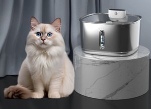 Fuente de agua inteligente para mascotas de alta calidad Filtración de circulación automática Acero inoxidable Alimentado por carga 3.2L para perros Gatos - Product Image 5