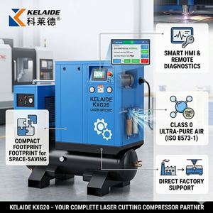 Compresseur d'air rotatif à vis haute efficacité KELAIDE 11 kW 12 bars 4 en 1 pour découpe laser - Product Image 3