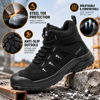Chaussures de sécurité pour hommes toutes saisons, conformes aux normes européennes, avec embout en acier, montantes et légères