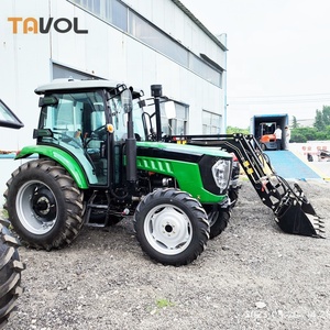 Tracteur agricole 4x4 de bonne qualité avec cabine, boîte de vitesses à navette et chargeur frontal, fabriqué en Chine - Product Image 1