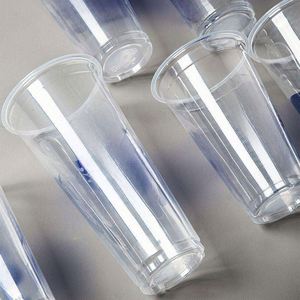 Vasos de Plástico PP Desechables de Pared Simple de 24 oz con Logotipo Personalizado Impreso con UV, Tapas Transparentes para Bebidas de 90 mm de Diámetro, Grado Alimenticio, 1-6 Colores - Product Image 4