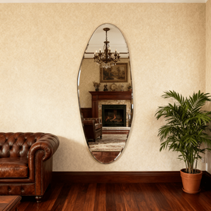 Miroir mural décoratif personnalisé, style Art déco moderne, cadre en fer, forme irrégulière, noir, taille sur mesure, durable, pour la maison et l'hôtel - Product Image 3