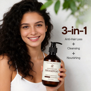 Champú Orgánico, Natural, Sin Crueldad, con Extractos Herbales, Nutritivo, Anticaída, Fortalecedor para Cabello Fino, Reduce la Caída del Cabello - Product Image 1