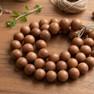 Mala tibétain Riddhi Siddhi en bois de santal, perles naturelles brun doré, unisexe, bijoux de mariage et de fiançailles, cadeau, modèle Pengda-970 - Product Image 3
