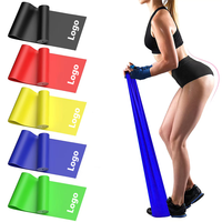 Bandas de resistencia para entrenamiento Theraband de 1,5 metros, bandas elásticas multicolores de nivel de luz para terapia física, Yoga, Pilates, diseño plano