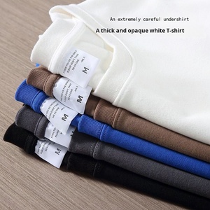 Quá Khổ 100% cotton 400 GSM nặng T-Shirt cho nam giới-Biểu tượng tùy chỉnh bán sỉ-có sẵn trong màu trắng và màu đen vải dệt kim - Product Image 4