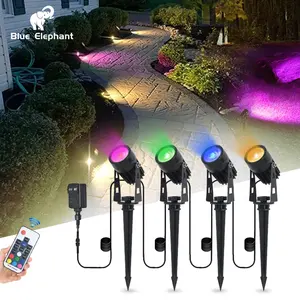 High Power Color Waterproof Decoration Spike Lamp 12V 24W Landscape Led Rgb Garden Spot Light