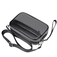 Nouvelle tendance Sac à bandoulière en cuir PU antivol imperméable Sac messager pour homme Sac bandoulière avec logo personnalisé