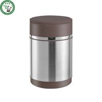Récipient de nourriture sous vide en acier inoxydable Boîte à lunch thermique isolée à double paroi en acier inoxydable en forme de tambour