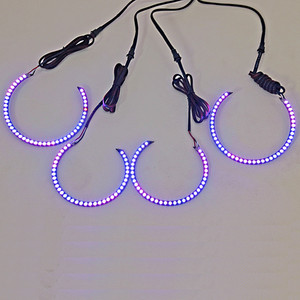 2021 Venta caliente RGB LED <span class=keywords><strong>Angel</strong></span> Eye Halo Anillos Kits para <span class=keywords><strong>BMW</strong></span> E39 <span class=keywords><strong>E46</strong></span> 3 Series <span class=keywords><strong>Faros</strong></span> - Product Image 4