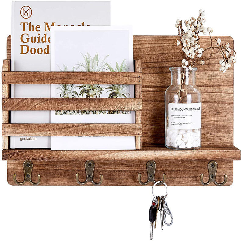 Portachiavi Da Muro In Legno Con Vetro - Organizer Chiavi Magnetico | 6 Ganci, Design Moderno - Foto 11