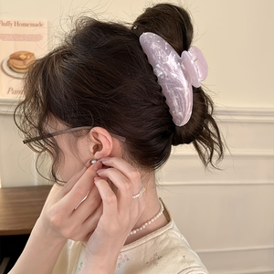 Pinces à cheveux en plastique motif marbre, forme croissant, accessoire capillaire haut <span class=keywords><strong>de</strong></span> gamme, tendance et élégant, vente en gros - Product Image 5