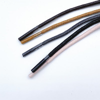 Vente en gros de lacets ronds cirés personnalisés de bonne qualité 2.5 MM d'épaisseur lacets de chaussures imperméables pour hommes femmes chaussures habillées et bottes