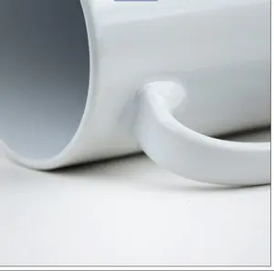 Taza de sublimación de 15oz, taza recubierta de cerámica blanca, impresión por sublimación artesanal