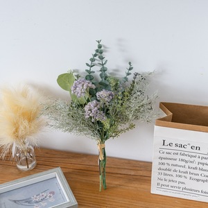 Bouquet de fleurs artificielles Gypsophile Qingqing en tissu tressé plastique pour mariage et décoration intérieure CF01373 - Product Image 2