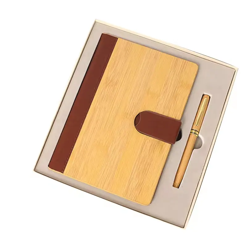 Conjunto de caderno de bambu personalizado de luxo com caneta, copo de vácuo, unidade USB, marcador, presente de negócios, para venda de Natal, 2024, 2024, com caneta, copo de vácuo, compatível com o uso em qualquer loja de Natal