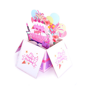Winpsheng Diseño Personalizado Magical 3D Pop Up Box Feliz Cumpleaños Pop UP Tarjeta de Felicitación - Product Image 5