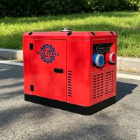 Générateur diesel silencieux et compact, 5-8 kW, 220 V, 60 Hz, monophasé, avec système ATS et AVR, idéal pour la maison, les applications marines et les yachts.