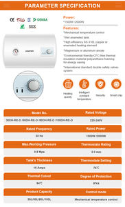 Meilleure vente 2000W <span class=keywords><strong>chauffe</strong></span>-<span class=keywords><strong>eau</strong></span> électrique mural haute efficacité 50L-80L stockage instantané pour voitures hôtels en plein air-anglais - Product Image 3