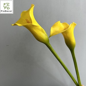 Flor de Lirio de Cala Artificial de Alta Calidad de 75 cm, de PU, Tacto Real, Color Blanco Borgoña, para Decoración de Bodas, Sala de Estar, Mesa del Hogar - Product Image 2