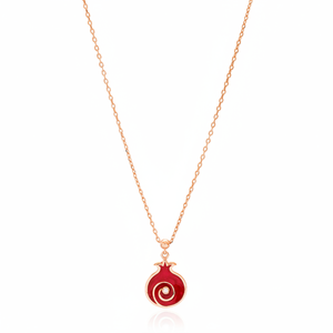 Colgante de esmalte rojo de diseño de fruta, colgante turco hecho a mano, joyería de plata de ley 925 al por mayor - Product Image 2